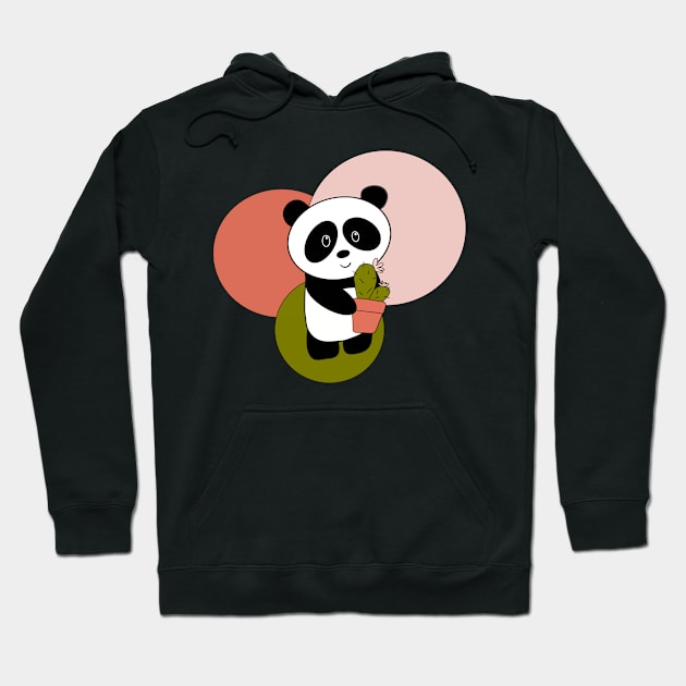 Cactus Panda Hoodie by 1000 Pandas